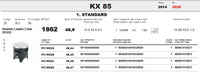 Pistone KAWASAKI KX 85 ANNI 2014/20 - METEOR