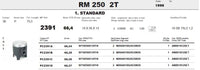 Pistone SUZUKI RM250 2t. Anno 1998- METEOR