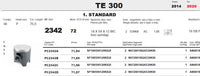 Pistone HUSQVARNA TE 300 - Anni  2014 -