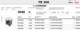 Pistone HUSQVARNA TE 300 - Anni  2014 -